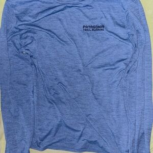 Patagonia Men's Trail Running Lands Long Sleeve Shirt - Blue Small
